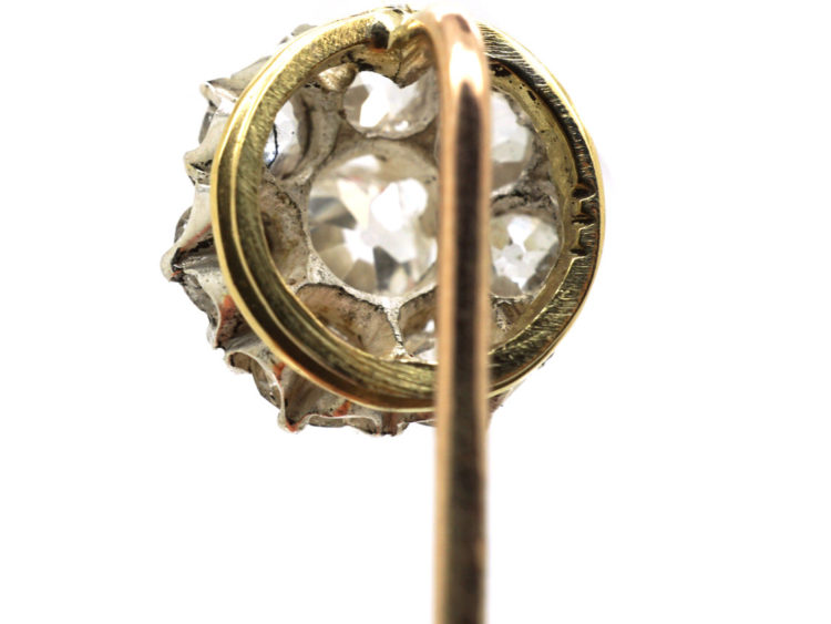 Edwardian Diamond Cluster Tie Pin
