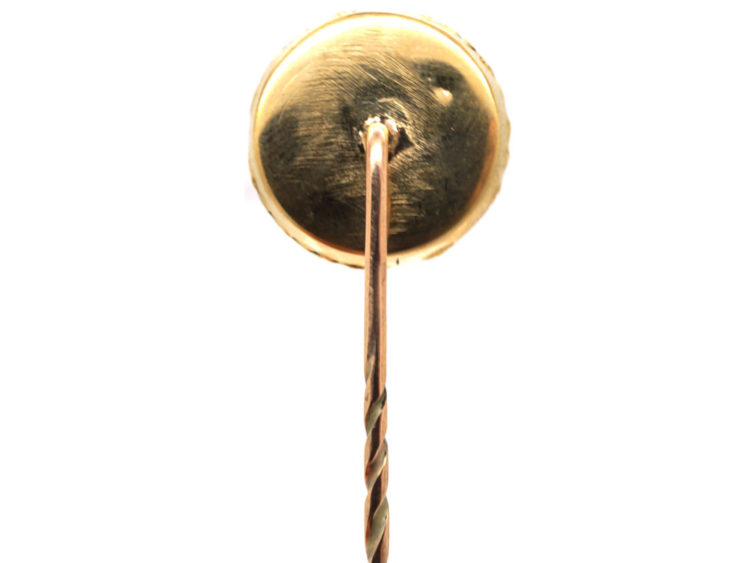 Georgian 15ct Gold Garnet Cabochon Tie Pin