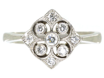 18ct White Gold & Diamond Ring
