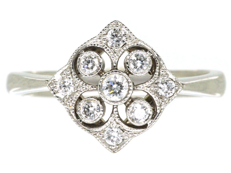 18ct White Gold & Diamond Ring
