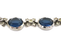 Edwardian Silver & Blue & White Paste Necklace