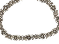 Victorian Silver & Paste Necklace with Pendant Drop