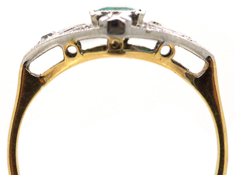 Art Deco Emerald & Diamond Ring