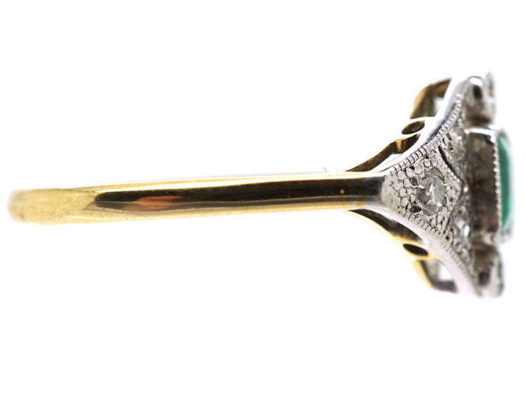 Art Deco Emerald & Diamond Ring