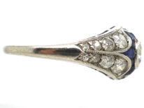 Art Deco Platinum, Diamond & Sapphire Ring