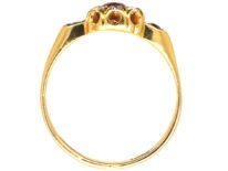 Edwardian 18ct Gold, Ruby & Diamond Cluster Ring