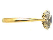 18ct Gold, Sapphire & Diamond Cluster Ring