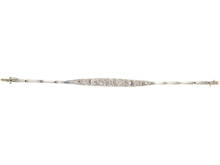 Art Deco 18ct Gold & Platinum, Diamond Bracelet