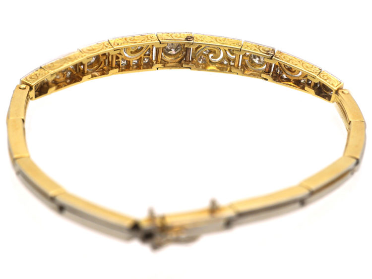 Art Deco 18ct Gold & Platinum, Diamond Bracelet