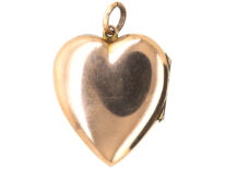 Edwardian 9ct Gold Heart Shaped Locket