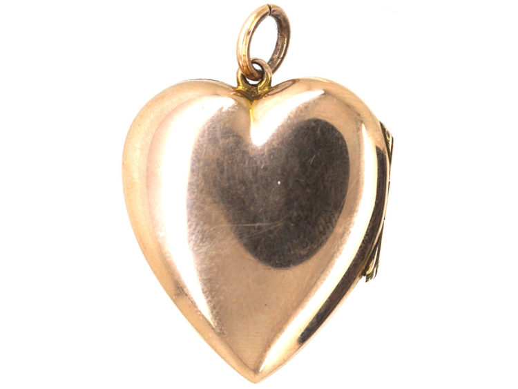Edwardian 9ct Gold Heart Shaped Locket