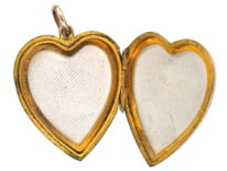 Edwardian 9ct Gold Heart Shaped Locket