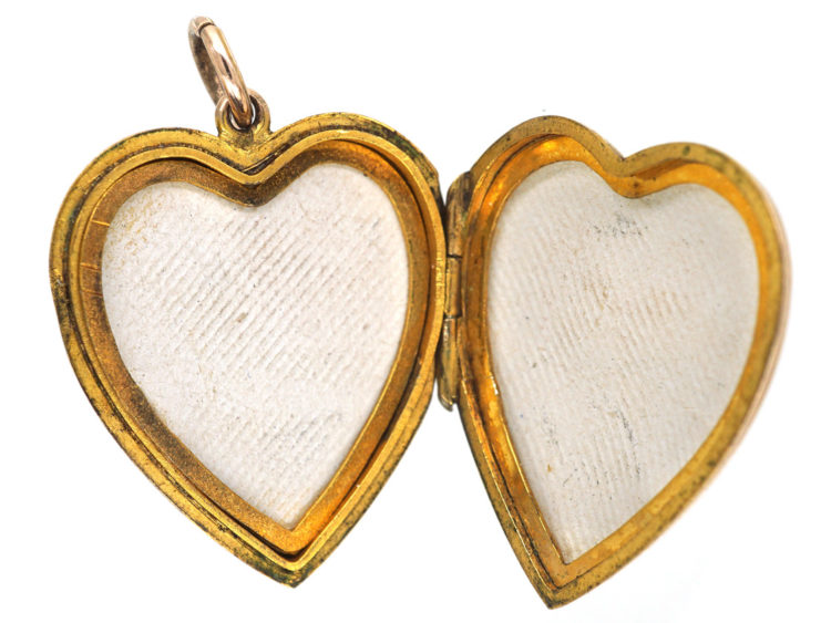 Edwardian 9ct Gold Heart Shaped Locket