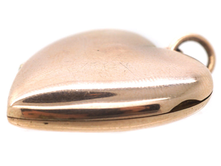 Edwardian 9ct Gold Heart Shaped Locket