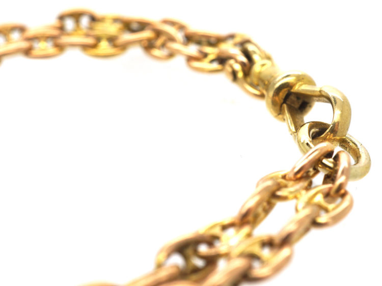 Victorian 15ct Gold Anchor Chain Link Bracelet