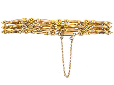 Edwardian 15ct Gold Gate Bracelet