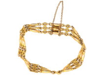 Edwardian 15ct Gold Gate Bracelet