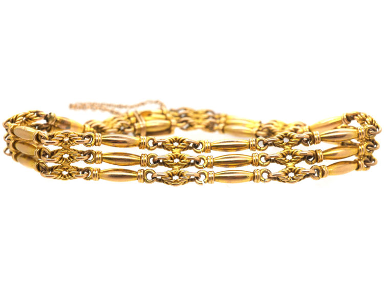 Edwardian 15ct Gold Gate Bracelet