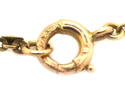 Edwardian 15ct Gold & Platinum Grapes Pendant on 15ct Gold Chain