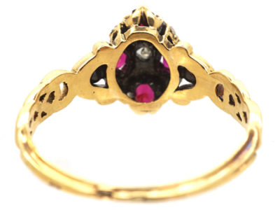 French 19th Century 18ct Gold Ruby & Diamond Ring