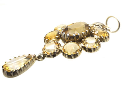Victorian Silver Gilt & Citrine Pendant