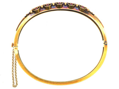Victorian 15ct Gold & Diamond Bangle