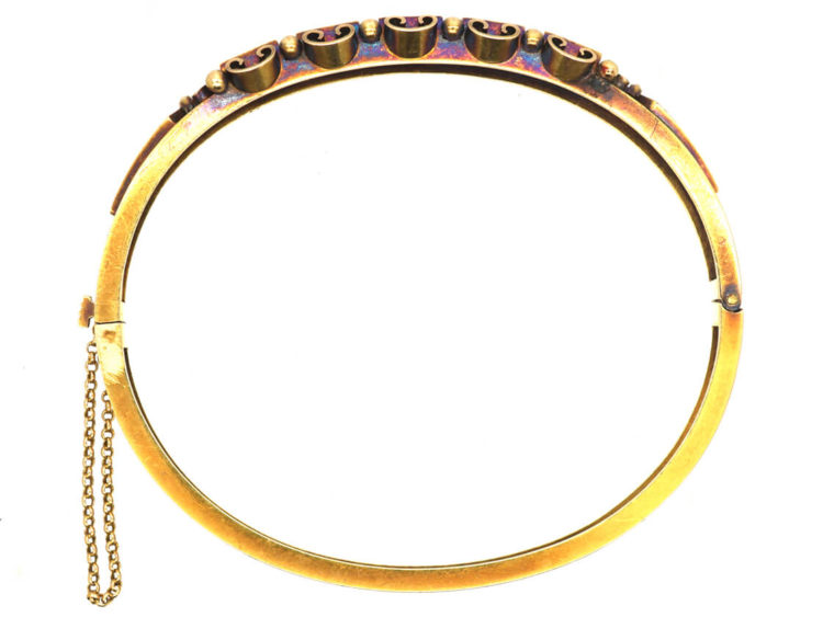 Victorian 15ct Gold & Diamond Bangle