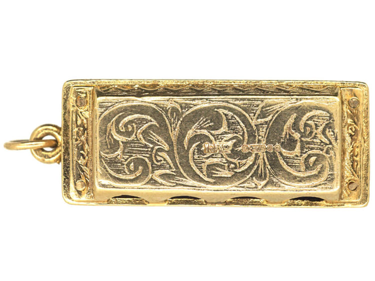 9ct Gold Harmonica Pendant