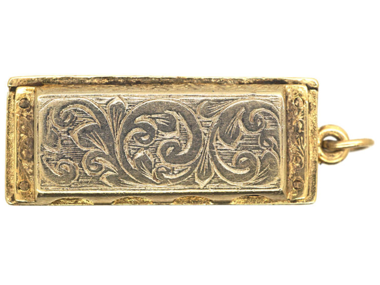 9ct Gold Harmonica Pendant