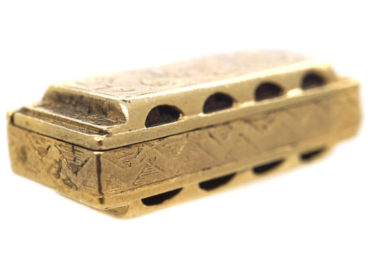 9ct Gold Harmonica Pendant
