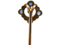 Edwardian Sapphire & Natural Split Pearl Tie Pin