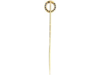 French Art Deco 18ct Gold & Platinum, Sapphire & Rose Diamond Finishing Post Tie Pin