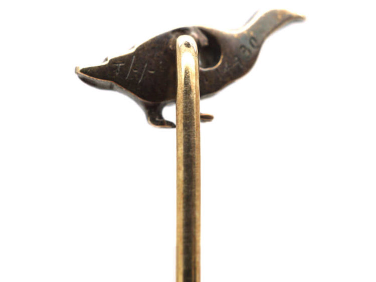 Edwardian Diamond Set Grouse Tie Pin