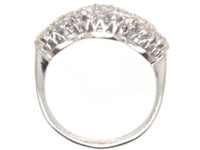 18ct White Gold Triple Cluster Diamond Ring