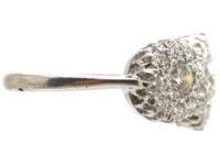18ct White Gold Triple Cluster Diamond Ring