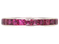 Art Deco 18ct White Gold & Ruby Eternity Ring