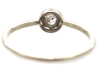 Art Deco 14ct White Gold Diamond Solitaire Ring
