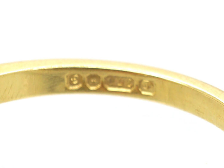 18ct Gold, Three Stone Diamond & Ruby Ring