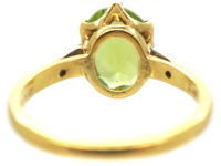 18ct Gold, Platinum, Rose Diamond & Peridot Ring by Cropp & Farr