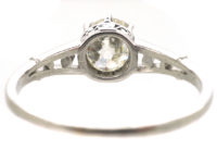 Art Deco Old Mine Cut Diamond Solitaire Ring