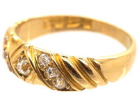 Victorian 18ct Gold Ring set with Diamonds