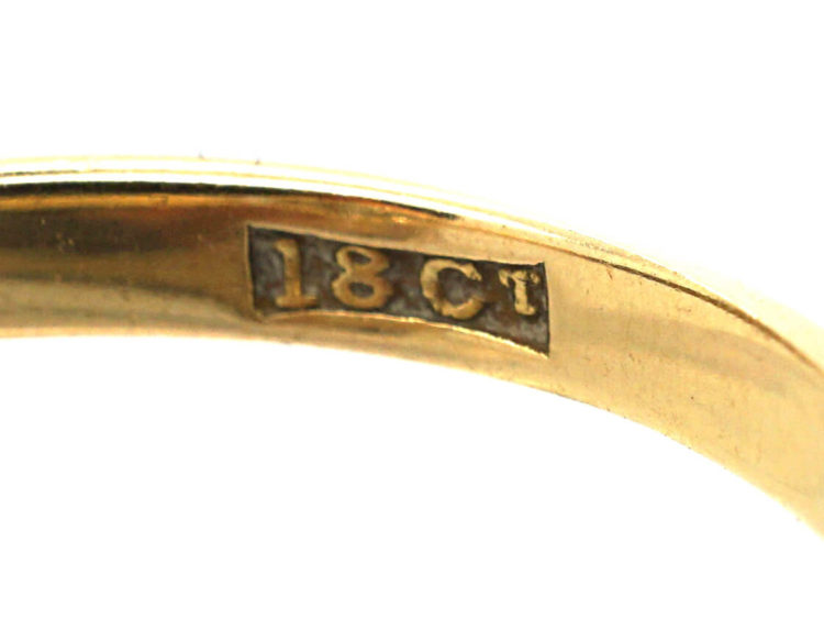 Edwardian 18ct Gold & Platinum Diamond Set Cluster Ring
