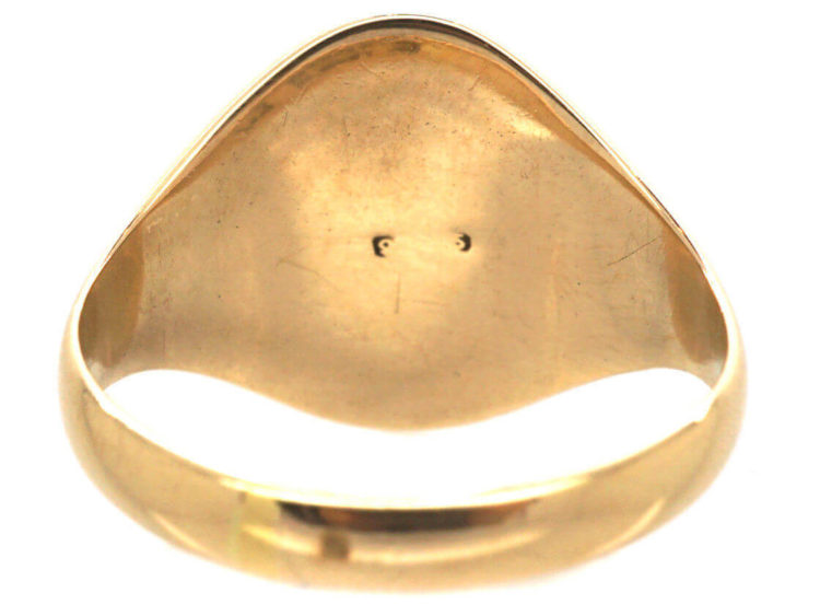 9ct Gold Signet Ring with Intaglio of a Spaniel