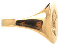 9ct Gold Signet Ring with Intaglio of a Spaniel