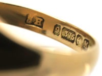 9ct Gold Signet Ring with Intaglio of a Spaniel
