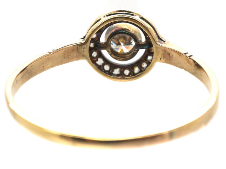 Art Deco 18ct Gold & Platinum, Diamond Cluster Ring
