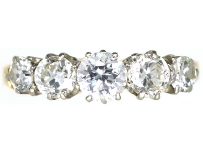 Edwardian 18ct Gold Five Stone Diamond Ring