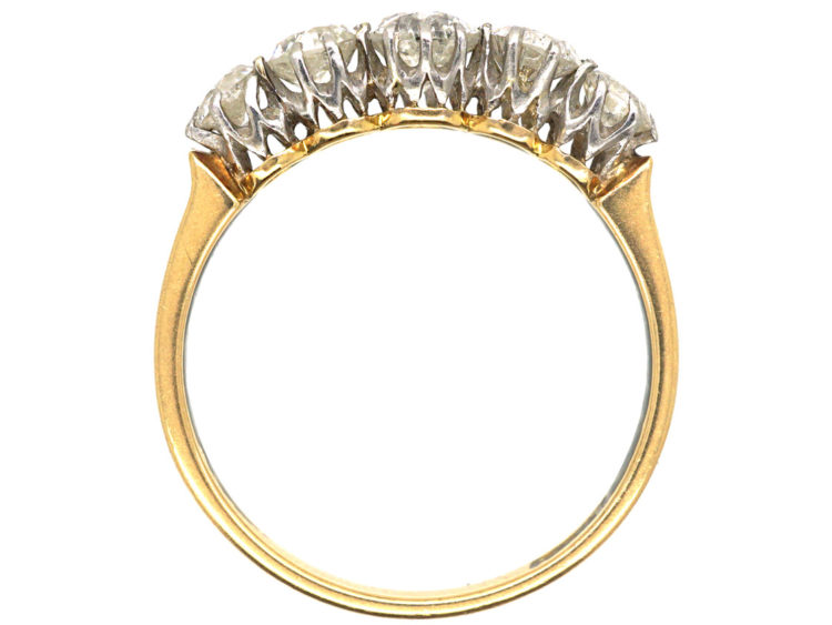 Edwardian 18ct Gold Five Stone Diamond Ring