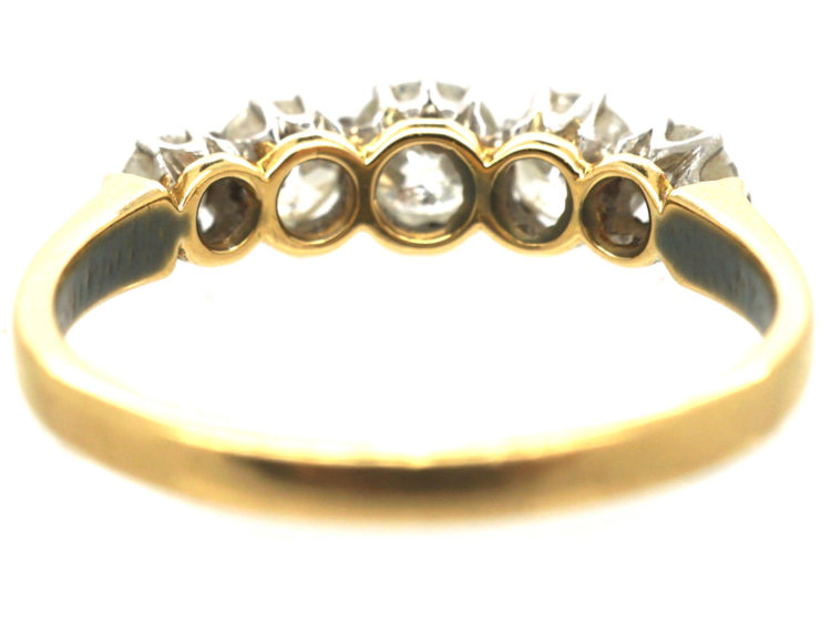 Edwardian 18ct Gold Five Stone Diamond Ring