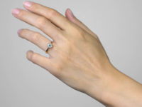Edwardian 18ct & Platinum, Emerald & Diamond Cluster Ring